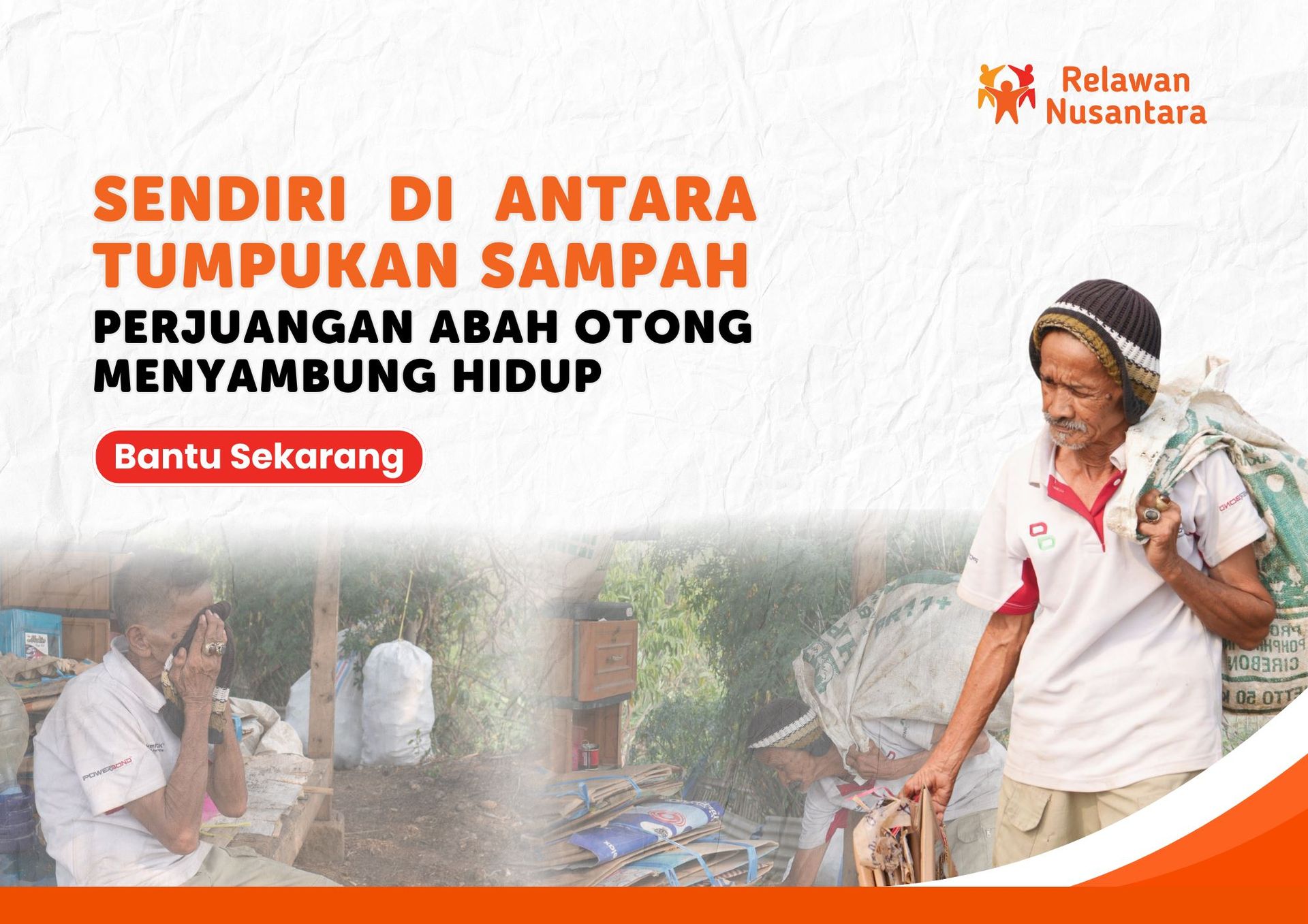 Bantu Lansia Pemulung yang Kurang Beruntung