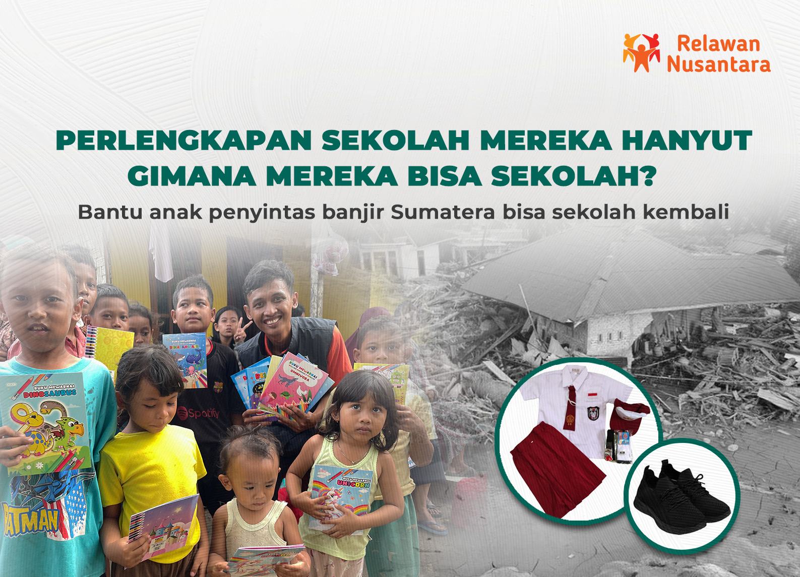 Perlengkapan Sekolah untuk Penyintas Banjir Sumatera