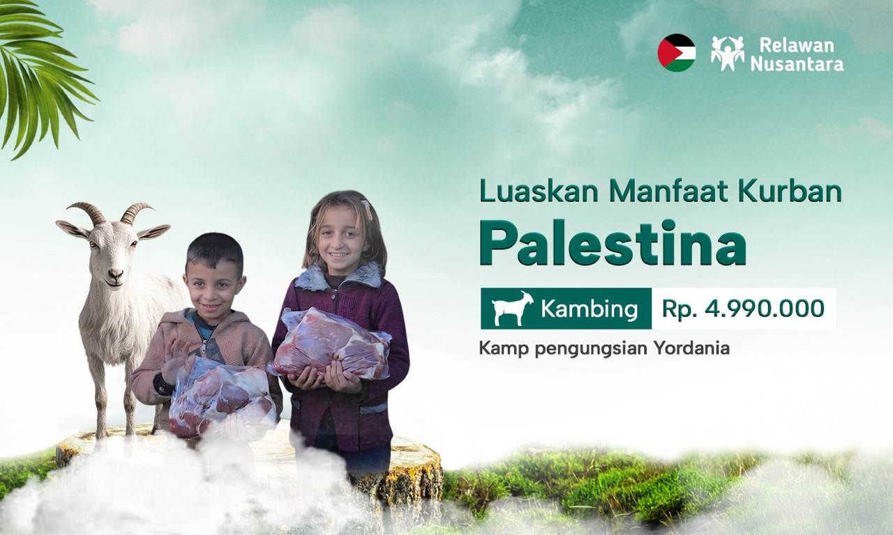 Kurban Kambing di kamp Yordan