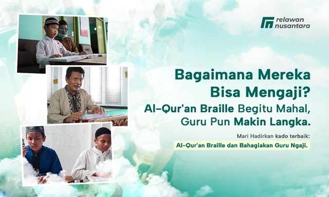 Sedekah Iqro Quran Braille & Berdayakan Guru Ngaji Tunanetra